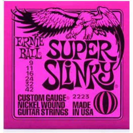 Ernie Ball Super Slinky Nickel Guitar Strings 9-42