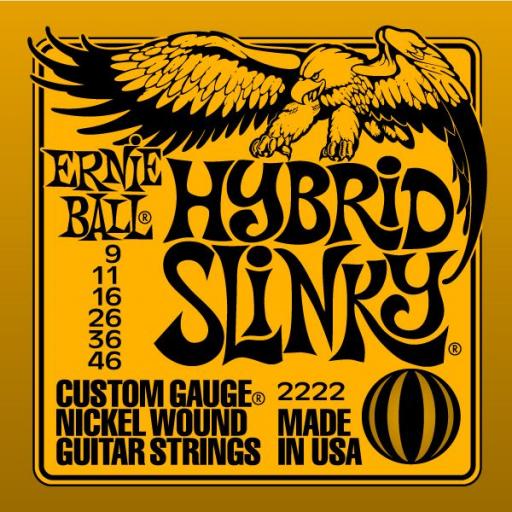 Ernie Ball Hybrid Slinky Nickel Guitar Strings 9-46