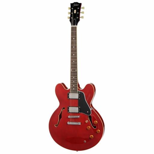 Tokai ES78 Semi-hollow Electric Guitar in See-Through Red