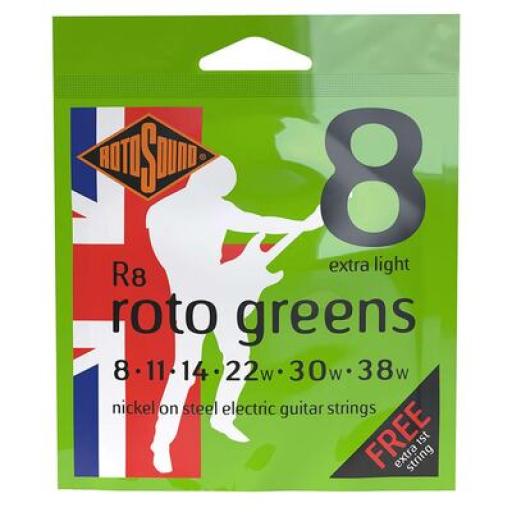 Rotosound R8 Roto Greens Electric Guitar Strings