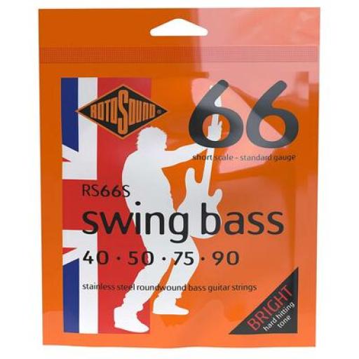 Rotosound RS66S swing bass Short Scale (30") Electric Bass Guitar Strings