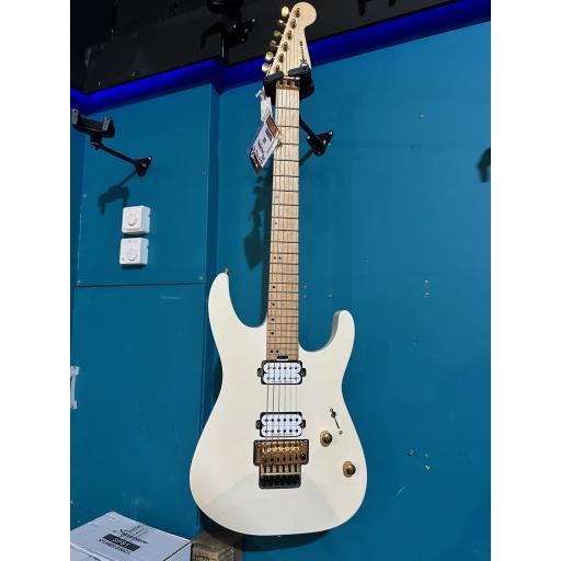 Pre-Loved Charvel DK24 Electric Guitar in Ivory with Floyd Rose Tremolo