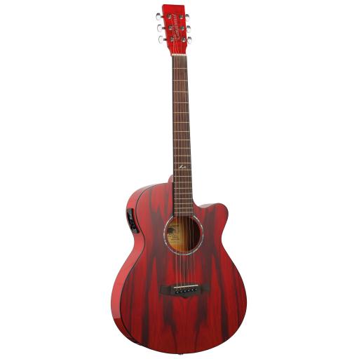 Tanglewood TA4 CERD Azure Super Folk Electro Acoustic Guitar in Red